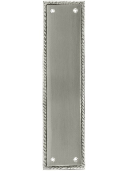 12 inch Rope Push Plate In Satin Nickel.
